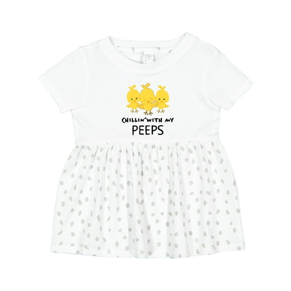 Inktastic Chillin' with My Peeps Girls Baby Dress