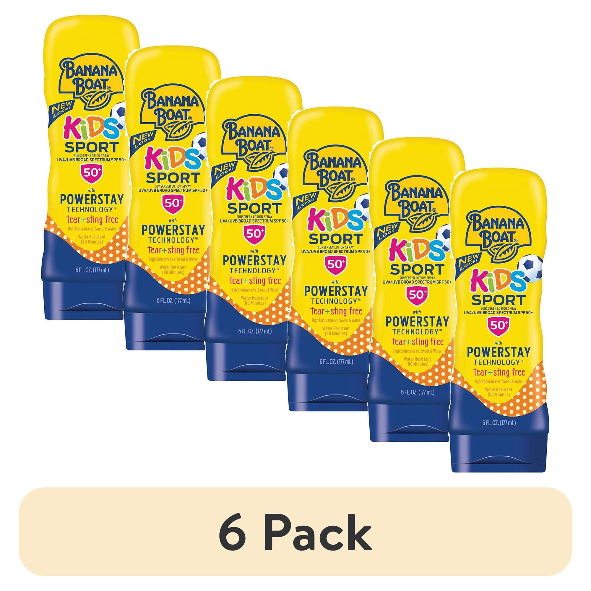 (6 pack) Banana Boat Kids Sport Sunscreen Lotion SPF 50+ 6oz Each