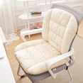 thumbnail image 1 of Cojín para silla de escritorio de 35 x 18, cojín de asiento suave con funda extraíble, cojín para silla de oficina con lazos, cojín de asiento de felpa con soporte para la espalda, cojín para mecedora, 1 of 7