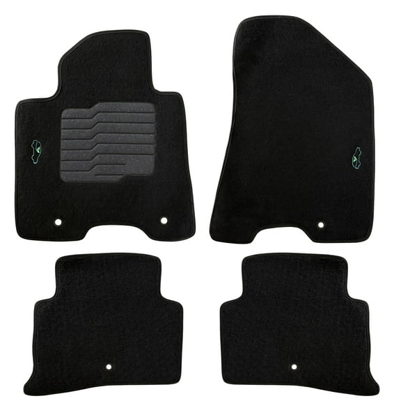 ecoMats Carpet Floor Mats Fit for 2017 to 2022 Kia Sportage and 2019 to 2021 Hyundai Tucson, Front and Rear, Black