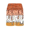 thumbnail image 6 of Crunowin Boys Summer Shorts Ice Cream Print Elastic Waist Lightweight Beach Shorts Orange Size 14, 6 of 6