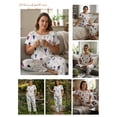 thumbnail image 6 of ValueVibe Plus Size Women Pajama Sets 2 Piece Short Sleeve Crew Neck Lounge Set Love Heart Print Sleepwear with Pocket, White 3XL, 6 of 7