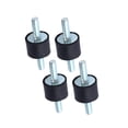 thumbnail image 1 of Rubber Mounts , 4Pcs M6 Anti Vibration Rubber Bobbin Mounts Metal Bonded Rubber Part Noise Control For Air Compressors Diesel Engines, 1 of 8