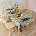 thumbnail image 2 of Rottweiler with Pioneer Flower Rectangle Tablecloth 60"x120",Waterproof Polyester Rectangle Table Cloth, Wipeable Spillproof Polyester Tablecloth for Dining, Camping, Indoor and Outdoor, 2 of 6