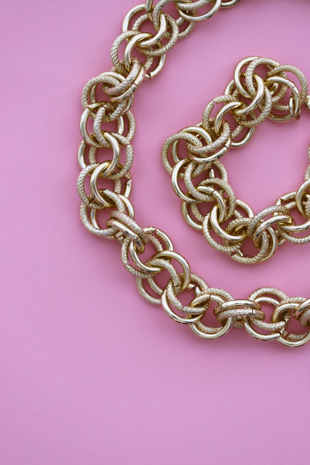 Cerem Duo Link Chain Choker Necklace - 14K Gold Plated Statement Necklace 15 in