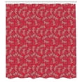 thumbnail image 3 of Ambesonne Cranberry Shower Curtain, Vintage Motifs Branches, 69"Wx84"L, Dried Rose Hot Pink, 3 of 3