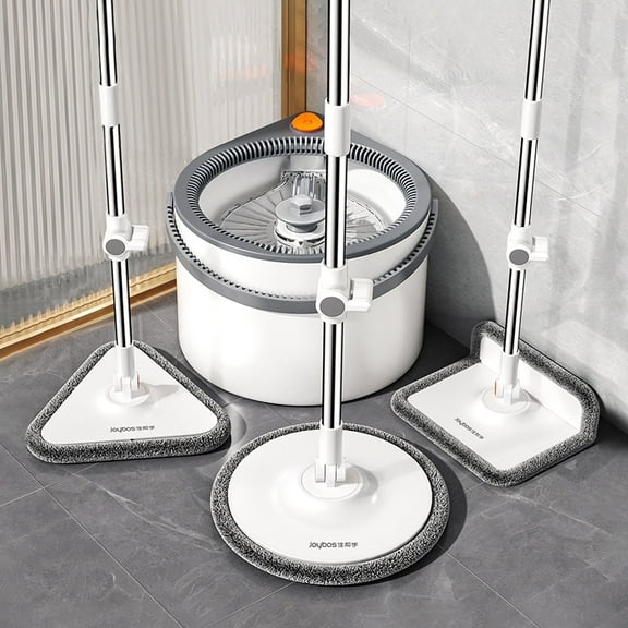 Joybos 360°Spin Mop and Bucket with Wringer Set, Flat Floor Mop and Bucket Set with Clean and Dirty Water Separate System,Include 3 Mop Head with 6 Original Cloths