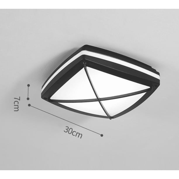 Luz de techo LED impermeable, lámpara de techo LED IP65 para sala de estar, baño, oficina, terraza exterior y más (30w + luz blanca B)