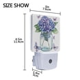 thumbnail image 6 of WOBOGO Hydrangea Vase LED Night Light 2 Pcs Set 0.5 Watt Wall Plug in Dusk to Dawn Automatic Switch Soft White Light, 6 of 7