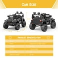 thumbnail image 6 of Ride on Truck Car 12V Kids Electric Mini Jeep with Remote Control Spring Suspension, LED Lights, Bluetooth, 2 Speeds (Black), 6 of 8