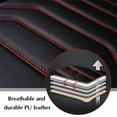 thumbnail image 5 of Eluto Front Car Seat Cover Black&Red, PU Leather, Breathable, Universal Seat Covers, 5 of 6