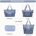 thumbnail image 4 of Bolsa de gimnasio para mujer, bolsa de viaje plegable de gran capacidad, tela Oxford, diseño impermeable para deportes al aire libre, viajes, yoga, 4 of 5