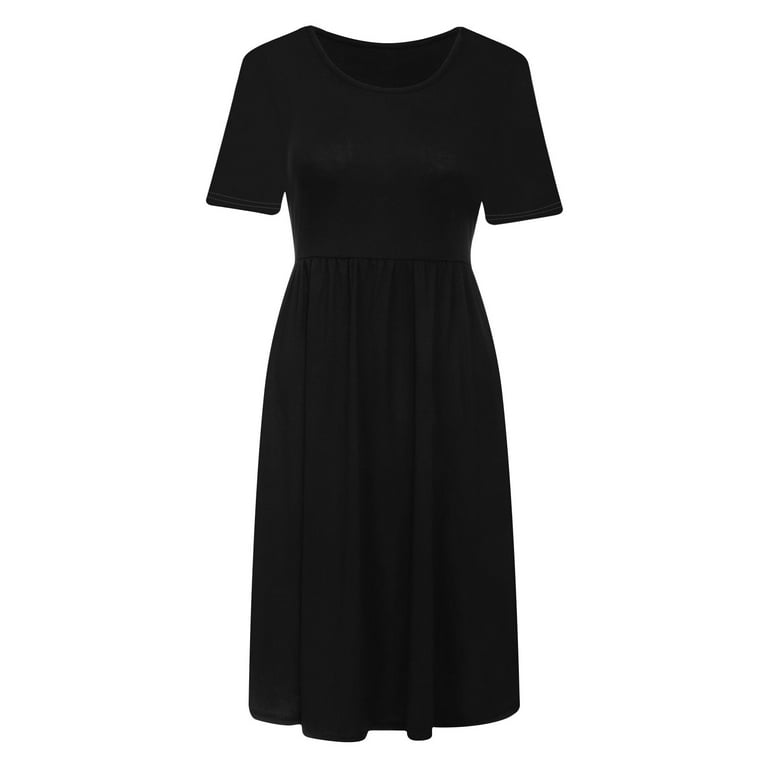 SHOPESSA Women Summer Tunic Dress with Pockets Short Sleeve Round Neck Casual Loose Flowy Swing Shift Black Dresses for Women - Walmart.com SHOPESSA Women Summer Tunic Dress with Pockets Short Sleeve Round Neck Casual Loose Flowy Swing Shift Black Dresses for Women - Walmart.com
