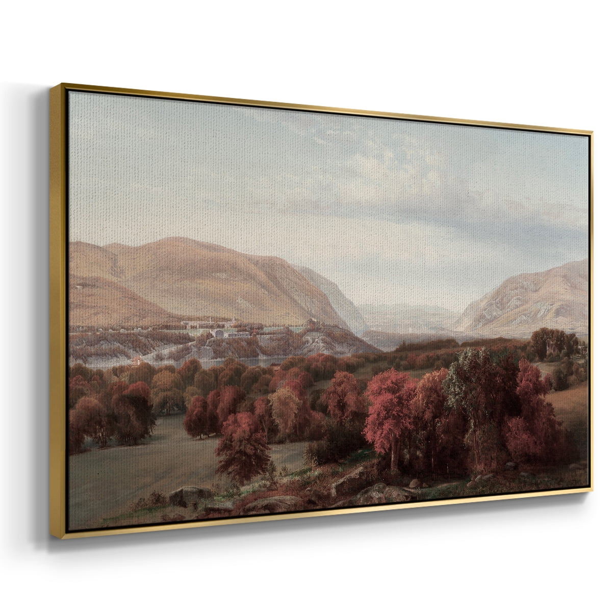 Vintage Animal Print-XVI By Wexford Home Framed in Gold Wood Gallery Wrapped Canvas 17 in. x 25 in.