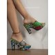 thumbnail image 1 of New Arrival Spring/Summer Vintage Floral Fabric Sandals With Comfortable Non-Slip Metal Buckle, Round Toe, High Heels And Thick Sole For Beach, Vacati, 1 of 4