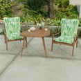 thumbnail image 2 of Jordan Manufacturing 38" x 21" Bryann Tortoise Green Tropical Rectangular Outdoor Wrought Iron Chair Cushion with Ties and Hanger Loop, 2 of 14