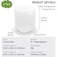 thumbnail image 2 of 6 Pack Matte Plastic Clear Storage Containers Box, 2.6 x 2.6 x 3.35 Inches, Square Empty Frosted Plastic Beads Storage Containers Box for Various Small Accessories, 2 of 8