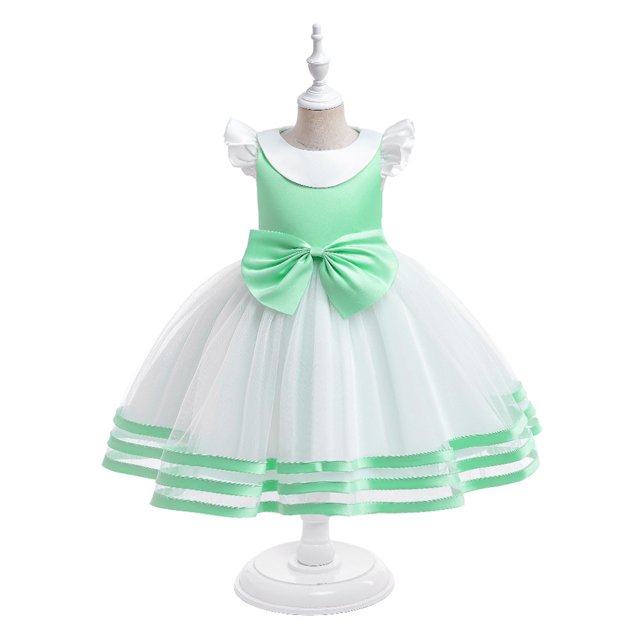Niños Disfraz De Halloween Cosplay Piano Rendimiento Vestido Niñas Princesa Vestidos Malla Arco Tuffy