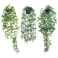 thumbnail image 3 of Artificial Hanging Plant Lifelike - Faux Leaf Fake Potted Plant Home Decoration, 3 of 3