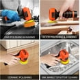thumbnail image 4 of Cordless Sander, 3" Palm Sander with 16.8V 3.0Ah Li-ion Battery, 3500RPM Mini Polisher, 19 Accessories Sanders Tool for /Polishing/Waxing/Cleaning, 4 of 6
