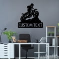 thumbnail image 4 of Handmadetneonsign Custom Name Motocross Biker Metal Wall Art LED Light, Dirt Bike Name Sign Decor, 4 of 5