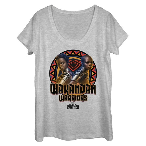 Women's Marvel Black Panther 2018 Wakandan Warriors Scoop Neck Athletic Heather Medium