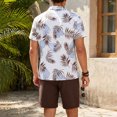 thumbnail image 6 of JFOPQVSM Outfits for Men 2 Piece Sets European and Men's Printed Casual Sports Short Sleeved Shirt Shorts Set Two Piece Set, 6 of 7