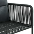 thumbnail image 5 of vidaXL 7 Piece Garden Dining Set PVC Rattan Black and Brown, 5 of 5