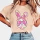 thumbnail image 5 of Tops de Manga Corta de Verano para las Mujeres Imprimir Blusa de Cuello Redondo, Moda Ligera de Poliéster Spandex, 5 of 5