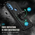 thumbnail image 4 of CoverON For Motorola Edge+ Plus 2022 / Moto Edge 30 Pro / Edge X30 Ring Case, Kickstand Rugged Phone Cover Magnetic Car Mount Compatible - Black, 4 of 9