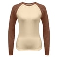 thumbnail image 4 of Long Sleeve Shirts For Women d Shirt Autumn Slim Stretch Color Matching Slight Top Womens Long Sleeve Tops, 4 of 4