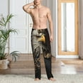 thumbnail image 5 of Vsdgher Noble Style Bald Eagle Print Mens Pajama Pants Sleep & Lounge Pants, PJ Bottoms With elastic waistb and Pockets, 5 of 5
