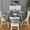 White, variant on Design Pattern Round Tablecloth 60 Inch – Waterproof Polyester Table Cover with Full Print Design, Wrinkle Resistant & Washable for Kitchen Dining Party Decor