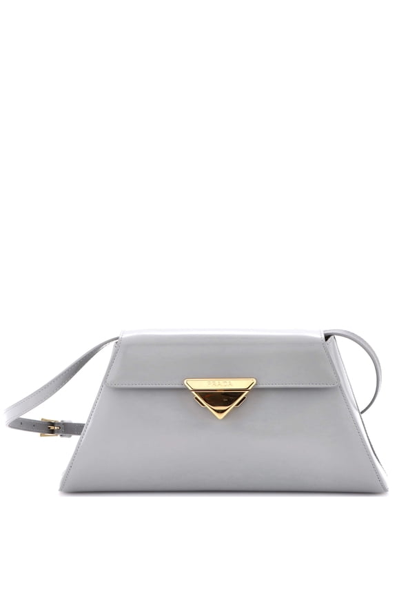 Pre-Owned Trapezoid Flap Shoulder Bag Brushed Leather By Rebag