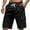 Black, variant on Chiccall Mens Running Cargo Shorts Outdoor Hiking Shorts Casual Summer Elastic Waist Drawstring Lounge Shorts