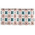 thumbnail image 7 of Yayeee Kitchen Curtains Tier Set of 2 Light Filtering 57"x24" Over Sink Window Panels, Flowers Geometric Pattern, 7 of 7