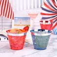 thumbnail image 3 of 100 Pcs 9 oz Red & Blue Disposable Plastic Cups 4th of July Wine Glasses for Independence Memorial Veterans Day Party, 3 of 5