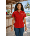thumbnail image 5 of Expert Brand Women's Oxymesh™ Dry Fit Athletic Malibu Polo Shirt, Red, XL, 5 of 7