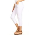 thumbnail image 2 of Women's Cotton Blend Capri Jeggings Stretchy Skinny Pants Jeans Leggings, 2 of 3
