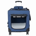 thumbnail image 4 of UPLLX 28" Collapsible Dog Crate with Wheels, 3-Door Rolling Pet Carrier, Foldable Travel Kennel, 4 of 7