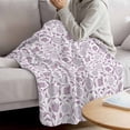 thumbnail image 3 of Purple Flowers Blanket Soft Cozy Warm Throw Blanket for Couch, Plush Fuzzy Flannel Fleece Blankets for Sofa, Vintage Country Plants Floral Herbs Bed Blankets Lightweight Gifts for Women, 50"x80", 3 of 9