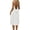 White, variant on Denim Overall Dress Women's Spaghetti Strap Backless Midi Dress Tie Knot Textured Linen Casual Summer Flowy Sundress Brown L