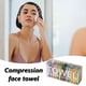 thumbnail image 1 of Toallas comprimidas para el rostro pack de 14 | Toallas de algodón desechables para viajar, toallas de baño engrosadas portátiles, selladas al vacío, de expansión rápida, fibra vegetal blanda, 1 of 9