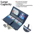 thumbnail image 3 of FALAN MULE Womens Wallet Ultra Slim Thin RFID Blocking Bifold Card Holder Leather Ladies Purse with Zipper Coin Pocket, 3 of 7