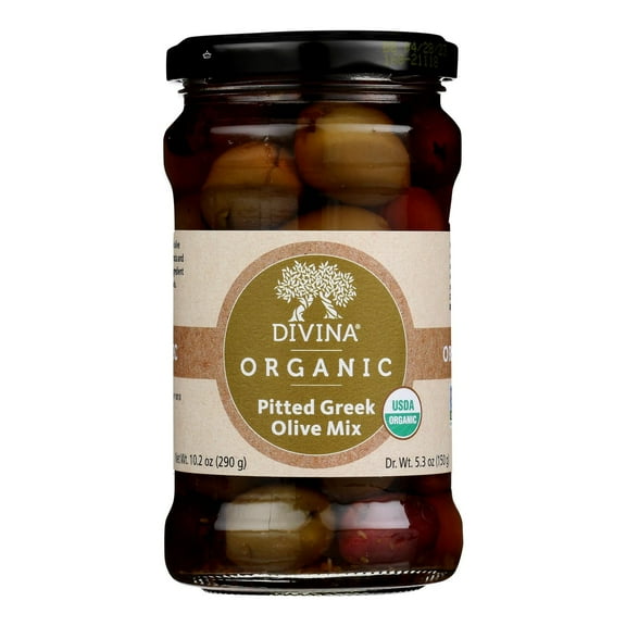 Divina - Olive Mix Pitted Greek 5.3 Oz - Case of 6-10.2 OZ