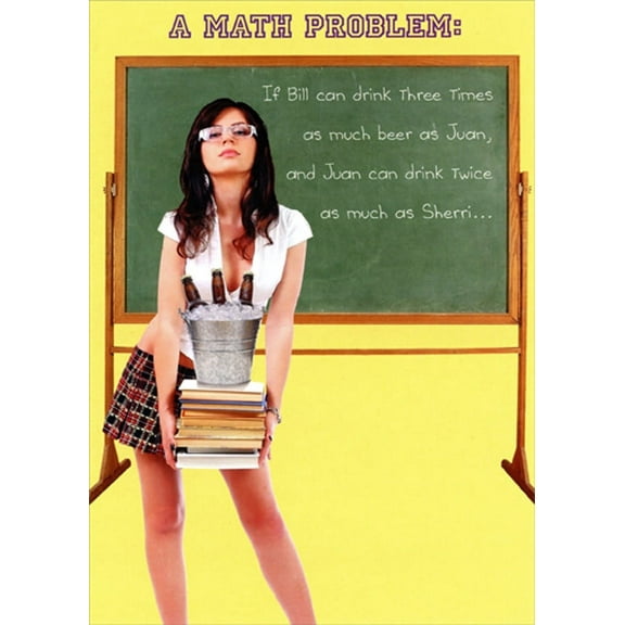 Designer Greetings A Math Problem Masculine Funny / Humorous College Graduation Congratulations Card for Him