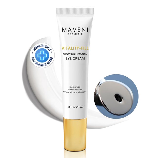 MAVENI Vitality-Fill Boosting Eye Cream Crema natural antienvejecimiento debajo de los ojos Levanta y reafirma Reduce las arrugas Líneas finas y bolsas debajo de los ojos Círculos oscuros Crema debajo