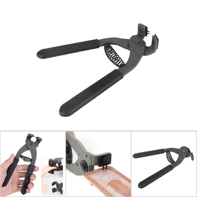 Hole Puncher, Almost Silent Black Foam Leather Craft Hand Tool, Two Styles For Hole Punch Tool Leather Hole Leather Craft