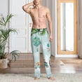 thumbnail image 2 of Pofeuu Animals Riding Across The Sky Print Men's Pajama Pants, Soft Lounge Pajama Pants with big pockets for Men Plaid Pj Bottoms-Large, 2 of 6