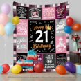 thumbnail image 2 of JUYGO Sweet 21st Birthday Gifts for Girls- 21 Year Old Birthday Gifts Blanket for Her,Sweet 21st Birthday Gift Ideas for Girl,21st Bday Decorations Blanket 50"x60", 2 of 6
